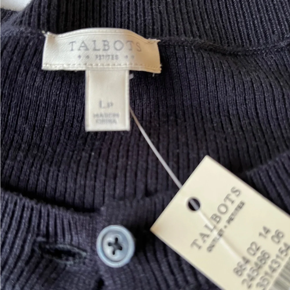 NEW Talbots Ribbed Button-Front Cardigan - Picture 2 of 5